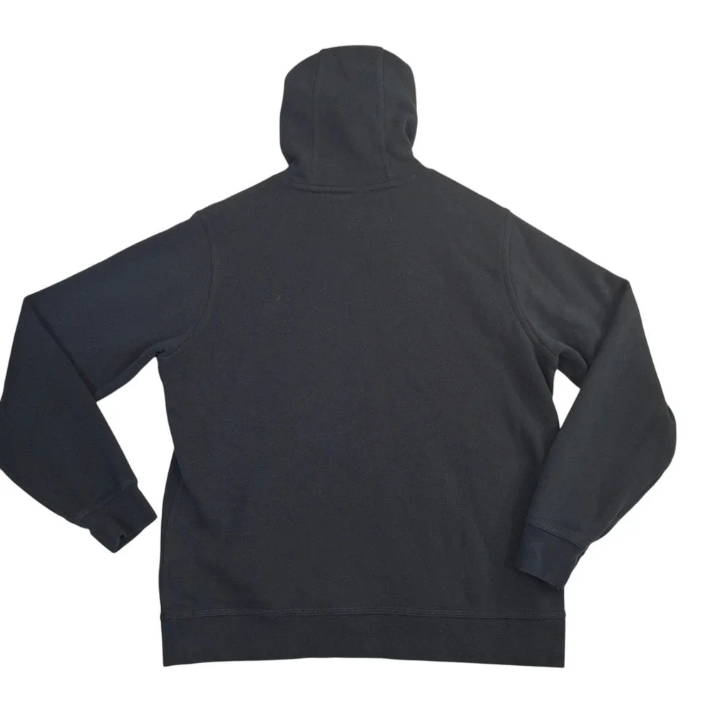 Vintage Nike Hoodie Mens Large Black Pullover Red Graphic Logo Sweatshirt Y2K